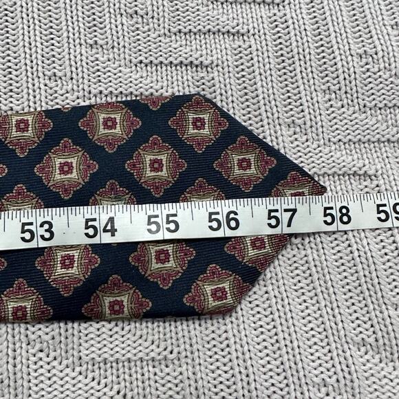 Vintage Coach black geometric Italian silk tie - Picture 5 of 6